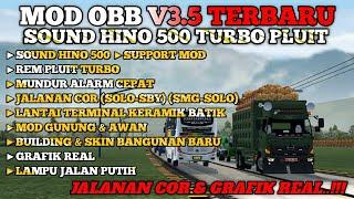 MOD OBB V3.5 SOUND HINO 500 TURBO PLUIT - JALANAN COR & BUILDING BARU | OBB BUSSID