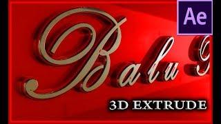 Extrude text with element 3d -  After Effects tutorial