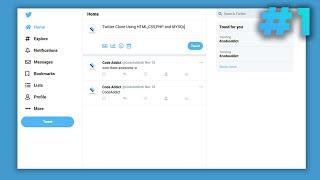 Twitter Clone Using HTML,CSS,PHP and MYSQL [#1]