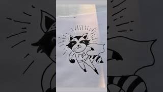 Cat drawing super-man style ‍️#drawing #art #ytshorts #animal #cat