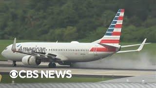 Tire blows out on American Airlines flight during takeoff attempt