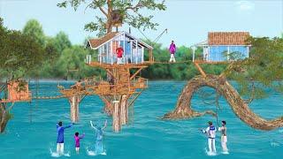 Build Amazing Wooden Secret Tree House Must Watch New Comedy Funny Video Hindi  Comedy Video