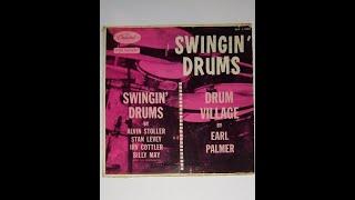 EARL PALMER & HIS BAND  "Drum Village" Pt. 1 & 2  Deutsche CAPITOL 1958