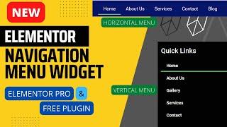 How to Use Elementor Navigation Menu Widget | Free Elementor Nav Menu