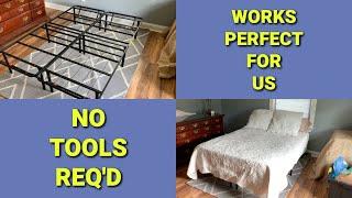 Quality Meets Affordability ~ Amazon Basics Bed Frame Full Review ️ ~ No Tools Needed