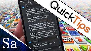 QuickTips - Managing iPhone notifications effectively. -  Useful Tips!