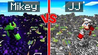 Mikey OBSIDIAN vs JJ BEDROCK Village Survival Battle in Minecraft (Maizen)