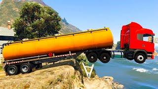 Trucks Jumping Into Water #5 - GTA 5 Which Car Best?