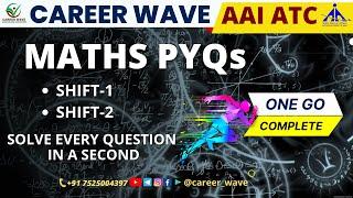 MATHS PYQs | 2021 | ONE GO | AAI - ATC EXAM 2022