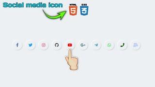Social Media Icon with Links Using Html and Css..!