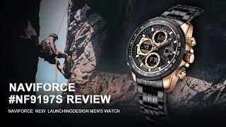 unboxing of NAVIFORCE Watch review丨NF9197 multifunctional LED Digital men's watch real watch display