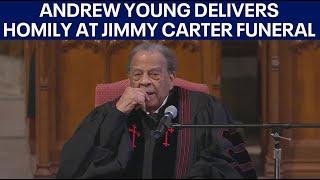 The honorable Andrew Young delivers homily at Jimmy Carter's funeral.