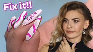 Salon Visit Gone Wrong  Nail Transformation | Diamond Nails