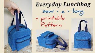 DIY EVERYDAY LUNCHBAG SEWING TUTORIAL / sew - a - long #16