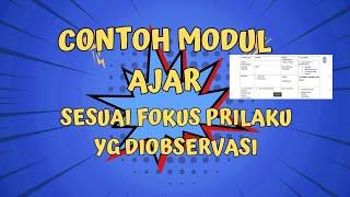 CONTOH MODUL AJAR/RPP SESUAI FOKUS PRILAKU YANG AKAN DIOBSERVASI KEPALA SEKOLAH ||PRAKTIK MENGAJAR