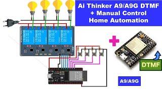 Ai thinker A9/A9G DTMF Home Automation + Manual || ai-thinker a9 gprs + gsm development board