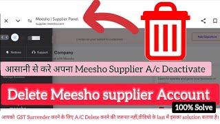 How to delete Meesho supplier account|Deactivate Meesho seller account|delete Meesho seller|100%solv