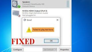 HOW TO FIX FAILED TO PLAY TEST TONE ERROR IN WINDOWS