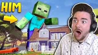 My Neighbor is A MINECRAFT ZOMBIE!!! | Hello Neighbor Gameplay (Mods)