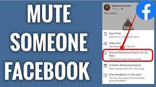 How To Mute Someone On Facebook In 2022