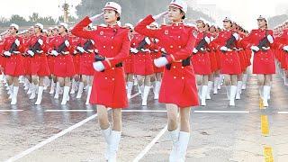 4K-Rare 2019 National Day military parade female militia formation training