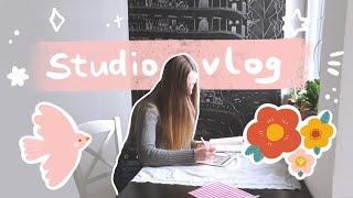 STUDIO VLOG  Shop Update Prep, Creating New Stickers and Printing Art Prints