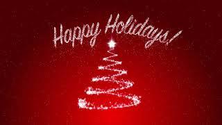 Happy Holidays Snow Christmas Tree Animation Motion Background Stock Video Footage Free For Editing