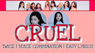 TWICE "CRUEL" Voice Combination | with Easy Lyrics