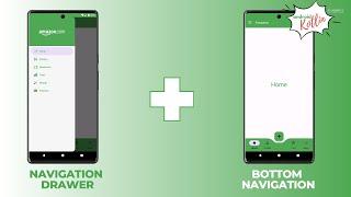 Navigation Drawer and Bottom Navigation View in Android Studio | Kotlin