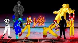 [KOF Mugen] Dark Donald Team vs Golden Ronald McDonald Team