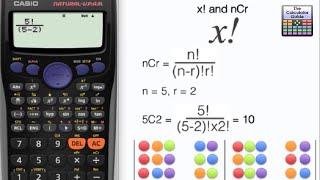 How To Use nCr On A Calculator | Factorial Function x! Casio fx-83GT fx-85GT fx-300ES