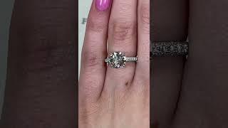 2.5ct Round Diamond 3 Row Engagement Ring - "Nadia"