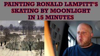 Painting Ronald Lampitt's Skating by Moonlight in 15 mins | Marek's Mediocre Masterpieces