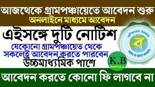 আজথেকে গ্রামপঞ্চায়েতে আবেদন শুরু হলো | west bengal gram panchayat recruitment 2024| New jobs