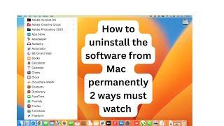 How to Uninstall software permanently from Mac