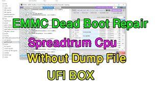 EMMC Dead Boot Repair SPD CPU  By UFI Box