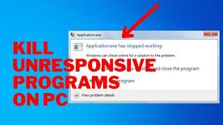 How To Fix Not Responding Program in Windows  | How to stop or kill unresponsive programs in windows