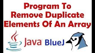 #45 Removing Duplicate Elements of an Array