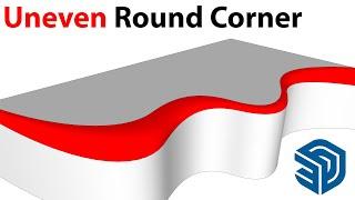 Uneven Round Corner in SketchUp - TutorialsUp