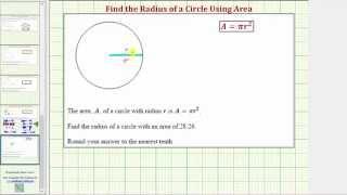 Ex: Find the Radius of a Circle Given the Area