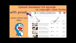 How to upload doraemon episode without copyright claim | without zoom effect cartoon l 2023 new