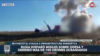 Rusia disparó misiles sobre Odesa y derribó más de 100 drones ucranianos