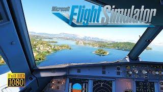 Beautiful Landing in Corfu, Greece | Fenix A319 | MSFS