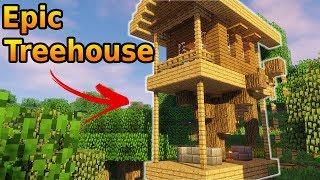 Minecraft - How To Build A Treehouse | Tutorial | Easy