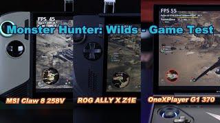 Testing Monster Hunter: Wilds on MSI Claw, ROG Ally X & OneXPlayer G1 – Portable Gaming Thrills!