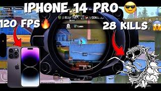 IPHONE 14 PRO 120 FPS PUBG MOBILE TEST AFTER 1 MONTH IOS 17.6.1 3.3 UPDATE 