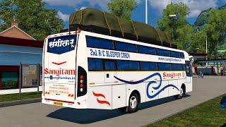 Sangitam Veera Non AC Tata Bus Chalunga aaj  Indian Road Par | Indian Bus Mod | Ets2