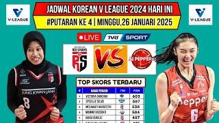 Jadwal Voli Korea 2025 Hari ini~Red Sparks vs Ai Pepper~Klasemen & Top Skor Voli Korea~Live Tvri