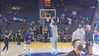 HALF COURT SHOOTING CONTEST BETWEEN LUKA DONCIC & STEPHEN CURRY BEFORE TONIGHTS GAME AT CHASE CENTER