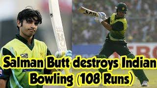 Salman Butt Vs India | Fiery Batting 108 Runs | Pak vs India ODI Match|MA2